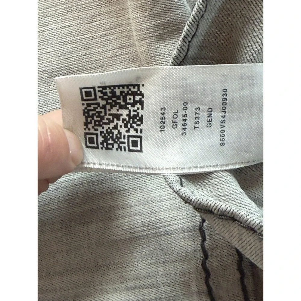 True Religion Ricky Straight Jeans M 30/31 Gray Contrast Stitch U2K Distressed